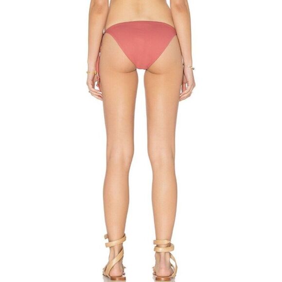 EBERJEY Womens Red Side-Tie Bikini Bottom NEW So Solid Sadie REVOLVE Sz L - Picture 3 of 10